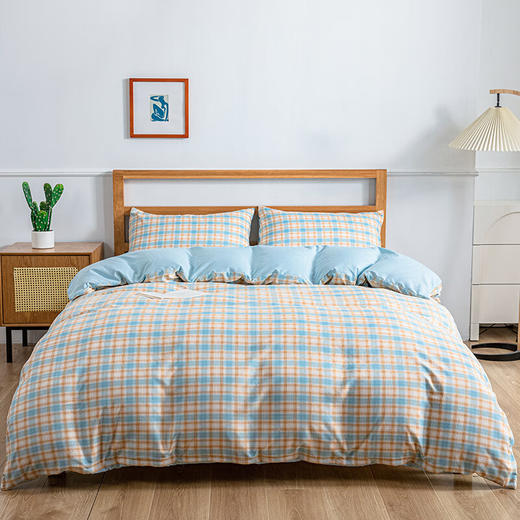 無印水洗色织提花四件套 斐乐生活 MUJI-TJ23-11 商品图0