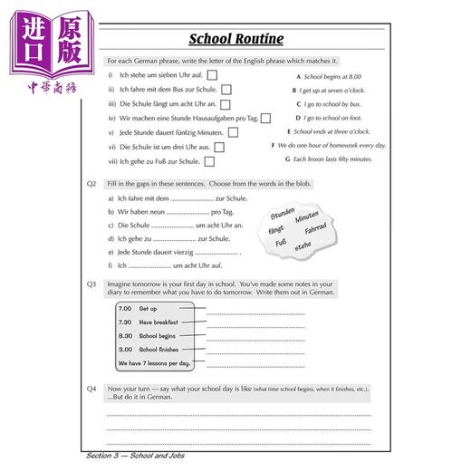 【中商原版】英国CGP KS3 German Workbook with Answers 商品图3