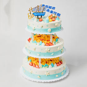 【乘风破浪】可选9磅/40磅，宴会、婚礼、庆功、庆典蛋糕（广州幸福西饼蛋糕）