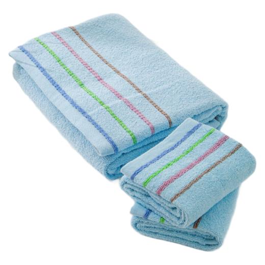 恒源祥（HYX） 恒源祥礼业TAL1019彩虹条毛巾浴巾三件套 倾心浴巾三件套 34*75cm 70*140cm 商品图1