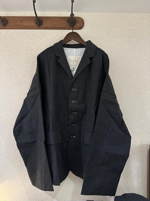 ALBUM DI FAMIGLIA 炭黑INOX质感棉毛混纺西装外套(柔软透气内衬) 商品图9