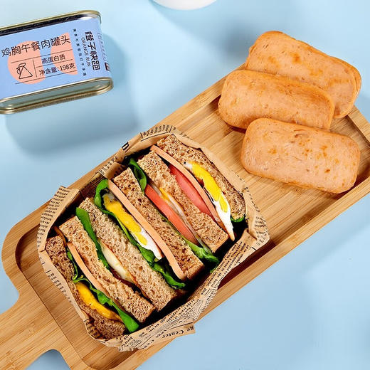 (百万补贴) 橙子快跑鸡胸午餐肉罐头198g 商品图3