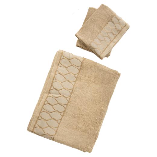 恒源祥（HYX） 恒源祥礼业TAL1016含情脉脉竹纤维浴巾-咖三件套 含情脉脉竹纤维浴巾三件套 34*75cm 70*140cm 商品图1