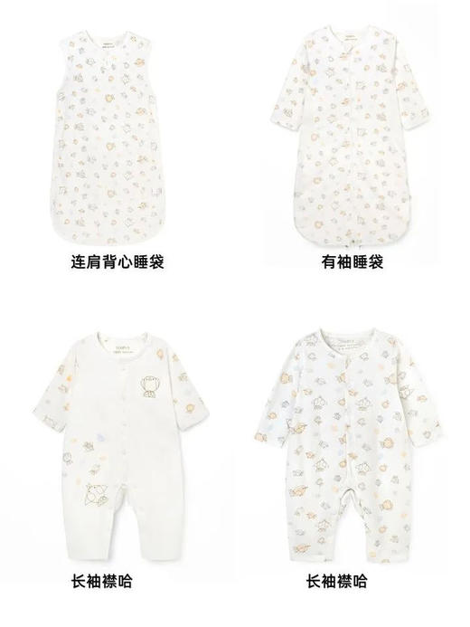 测评推荐-图吖婴幼儿睡袋睡衣套装 百分百纯棉 透气保暖 不起球 做工好 柔软亲肤 易穿脱 印花可爱 款式多 商品图1