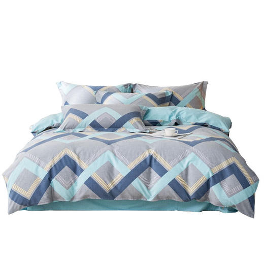 恒源祥礼业TBK2020莱德磨毛四件套加厚秋冬双人套件 1.5m（被套：200*230cm） 商品图1