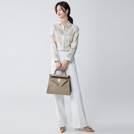 【精美印花】罗蒙四季款女式长袖衬衫舒适精致百搭休闲商务衬衫女 商品图4