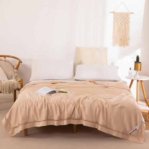 無印莫代尔蚕丝被 精美刺绣双人被  MJ-B22-22H 橙色 200*230 商品图0