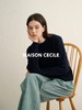 MAISON CECILE奶白/午夜蓝经典圆领羊毛纽花毛衣 商品缩略图3