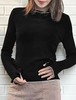 TYNVIE 荷叶边装饰袖口套头针织衫-黑色 商品缩略图1