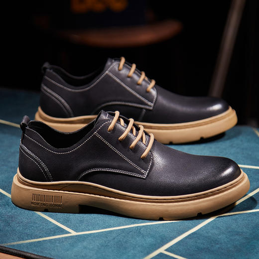 星期六男士复古擦色商务皮鞋SS23122055 商品图1