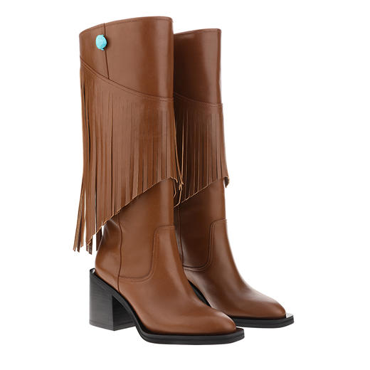 sheme张靓颖同款高原狂想曲系列流苏休闲帅气女士长靴可定制 商品图11