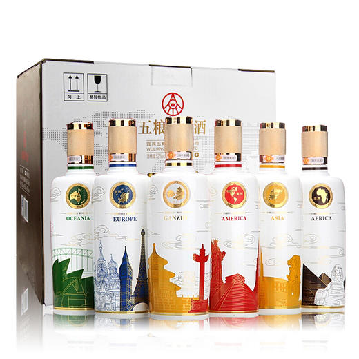 五粮液 五粮国宾五洲版  52度 500ml*6瓶  浓香型白酒  整箱装 送礼佳选 商品图0