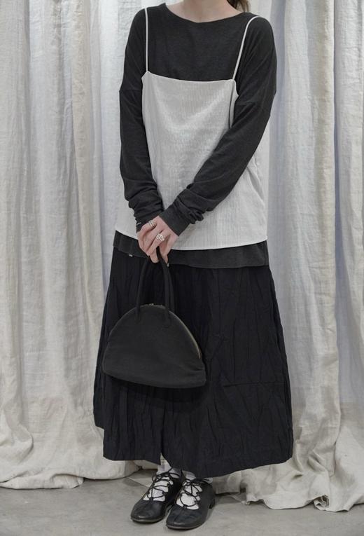 ALBUM DI FAMIGLIA 浅色条纹上衣吊带背心 商品图2