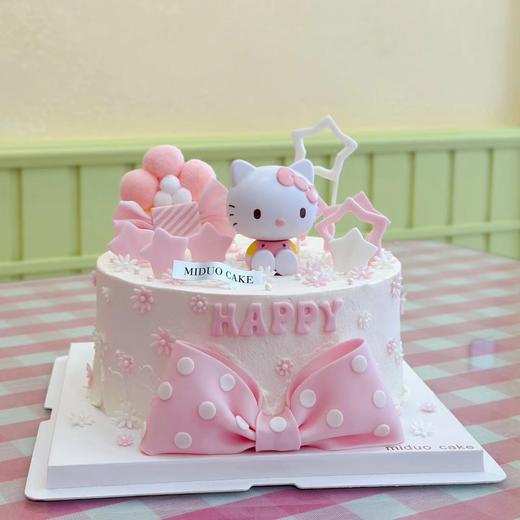 女孩款 可爱凯蒂猫 少女心 粉色蝴蝶结蛋糕HELLO KITTY 商品图0