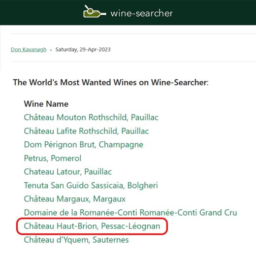 侯伯王酒庄干红 Château Haut-Brion 2020 商品图1