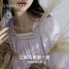 【新品】桑罗桑蚕丝丝棉睡裙方领蕾丝镂空睡衣外穿家居服度假裙03363199 商品缩略图2