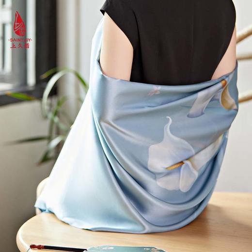 SAINTJOY/上久楷真丝披肩 女式真丝披肩  忆花间曲 PJS23003 商品图4