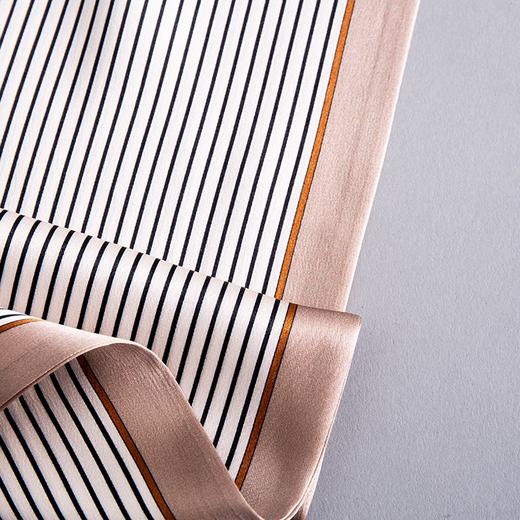 恒源祥（HYX） 恒源祥礼业HYXSJ1008真丝双层领巾韩版条纹 15*150 商品图6