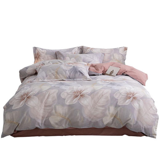 恒源祥礼业TBK2018沫然全棉四件套双人纯棉套件  1.5m（被套：200*230cm） 商品图1