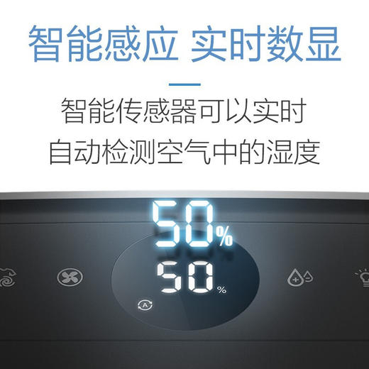 飞利浦 PHILIPS 抽湿机  智能数显轻音 万向轮 一键干衣客厅卧室地下室 DE3203/00 商品图4