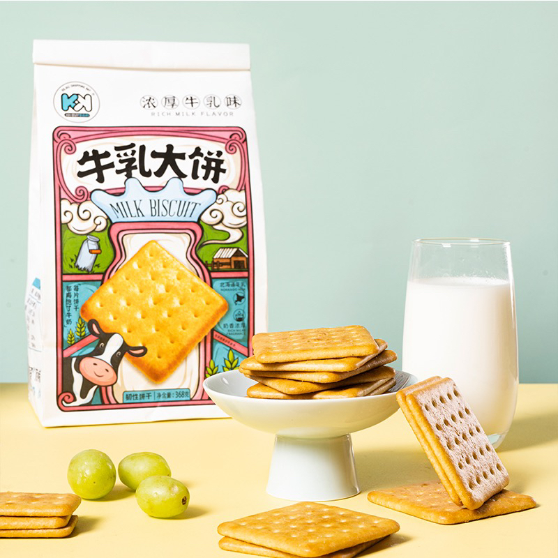 KK牛乳大饼牛奶牛乳味鲜奶饼干饼乾小零食368g