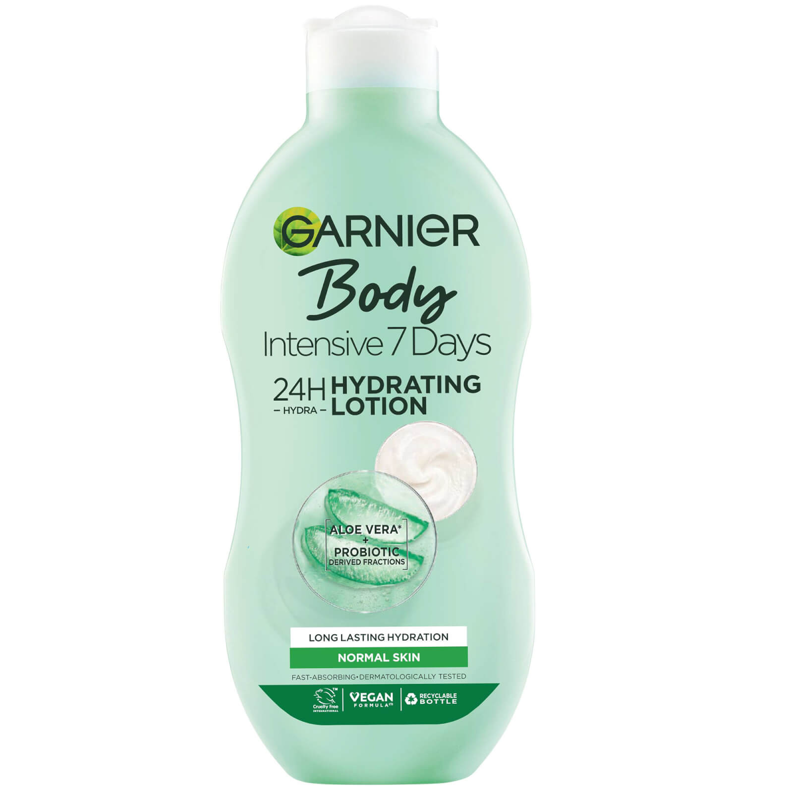 Garnier Intensive 7 Days Aloe Vera Probiotic Extract Body Lotion Normal Skin 400ml