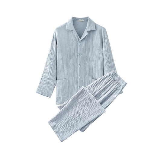 【三层纱家居服】全棉加厚三层纱家居服秋冬保暖情侣多层纱厚款居家服 商品图1