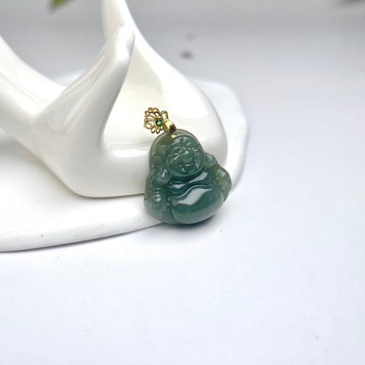 和田玉吊坠且末蓝佛公 商品图0