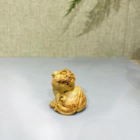 瑞兽竹雕小摆件