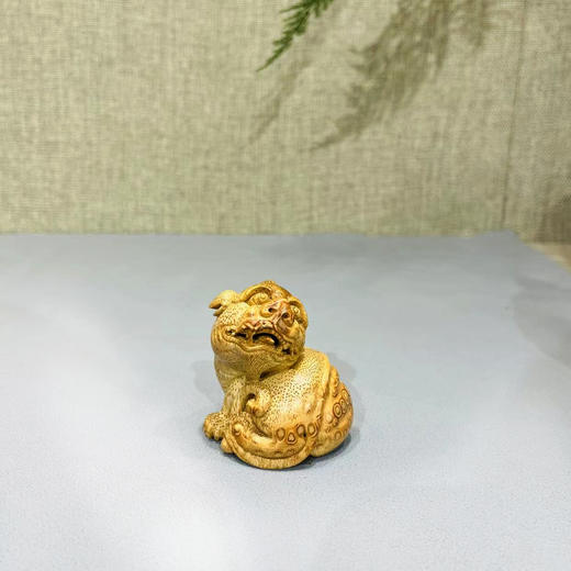 瑞兽竹雕小摆件 商品图0