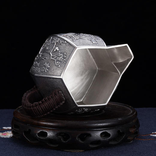 子佩集S999银梅兰竹菊公道杯摆件【BXYL0010208】2311 商品图2