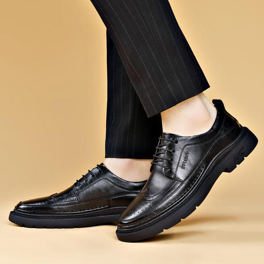 星期六男士英伦风布洛克真皮皮鞋SS23122090 商品图7