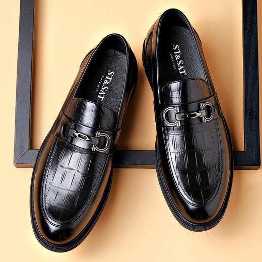 星期六男士简约扣饰皮鞋SS23122572 商品图4