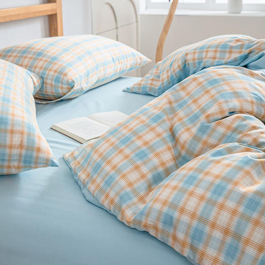 無印水洗色织提花四件套 斐乐生活 MUJI-TJ23-11 商品图1