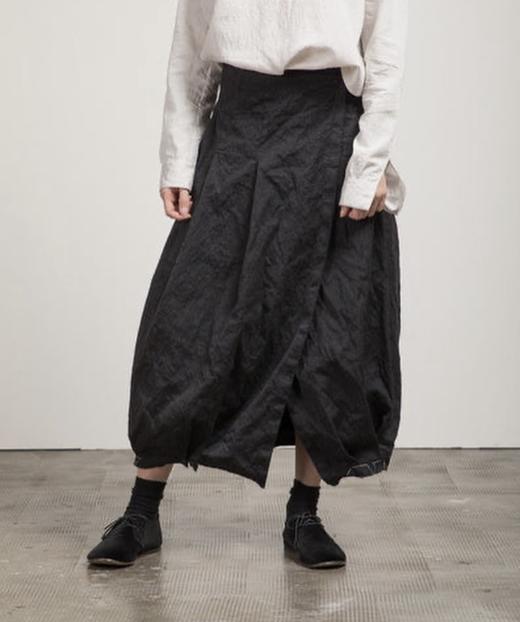 ALBUM DI FAMIGLIA 炭黑INOX质感交叉款半身裙 商品图4