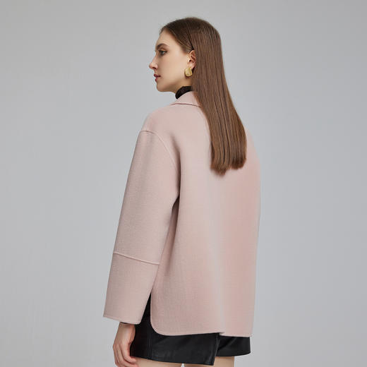 NH956斯尔丽23冬季新款中国风盘扣流苏短款宽松小个子显瘦大衣 商品图1