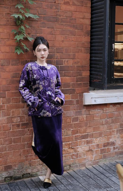 盛唐牡丹 |真丝丝绒女半裙 (夹薄棉或不夹棉) 商品图3