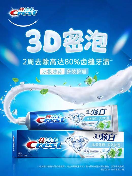 佳洁士3D炫白茉莉茶爽牙膏180g 商品图1