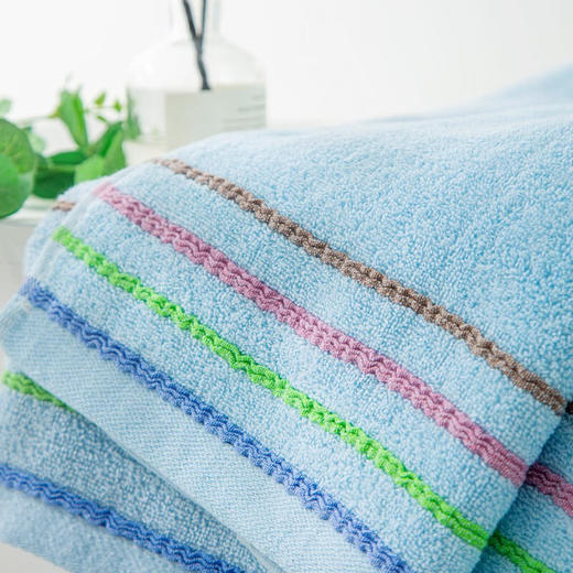 恒源祥（HYX） 恒源祥礼业TAL1019彩虹条毛巾浴巾三件套 倾心浴巾三件套 34*75cm 70*140cm 商品图2