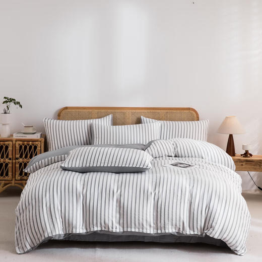 無印水洗棉提花四件套-似水流年 MUJI-TJ23-65 商品图0