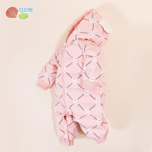 贝贝怡童装女童连体衣冬季新款羽绒服加厚保暖婴幼儿哈衣可爱爬服234L2068 商品图2