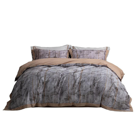 恒源祥礼业TBK3017 100支数码絮语印花四件套  1.8m（被套：220*240cm） 商品图1