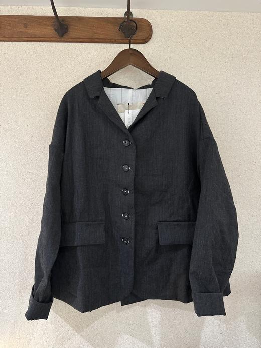 ALBUM DI FAMIGLIA 炭黑INOX质感宽松版型西装外套 商品图7