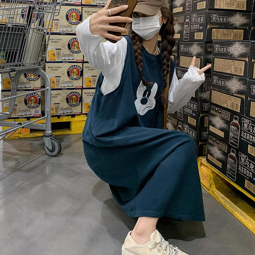 裁缝学苑AS141新款白t恤纸样女装内搭背带中长卫衣裙两件套版型裁剪 商品图2