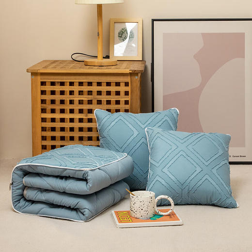 無印剪花绒抱枕被   MUJI-XJ22-06 商品图1