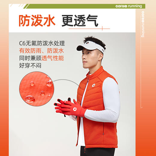 果凡男女款轻薄防风跑步运动棉马甲GVB21186/GVB22187 商品图2