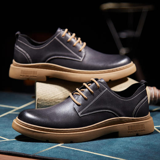 星期六男士复古擦色商务皮鞋SS23122055 商品图2