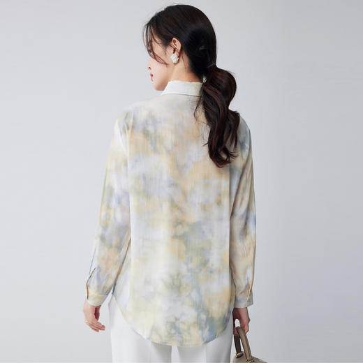 【精美印花】罗蒙四季款女式长袖衬衫舒适精致百搭休闲商务衬衫女 商品图2