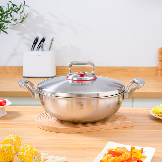 英爵系列-30cm圆底中式炒锅 商品图2