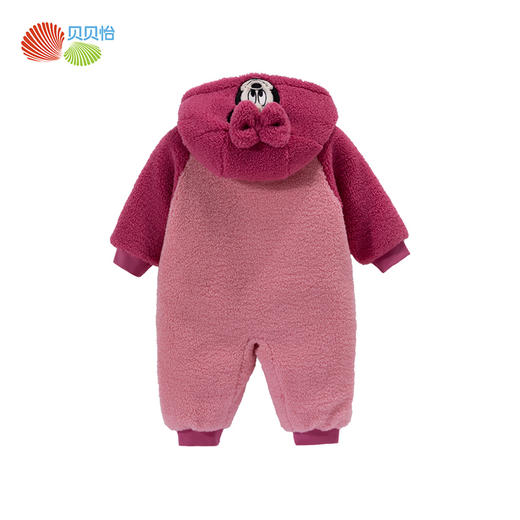 贝贝怡迪士尼联名冬季宝宝夹棉保暖连体衣婴幼儿连帽哈衣234L2090 商品图8
